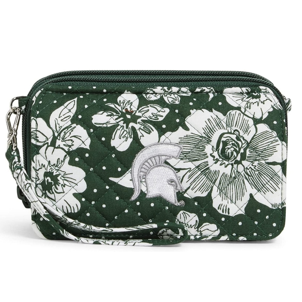 Vera Bradley Collegiate All in One Crossbody Purse with RFID Protection Michigan